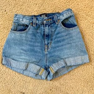 High rise jean shorts